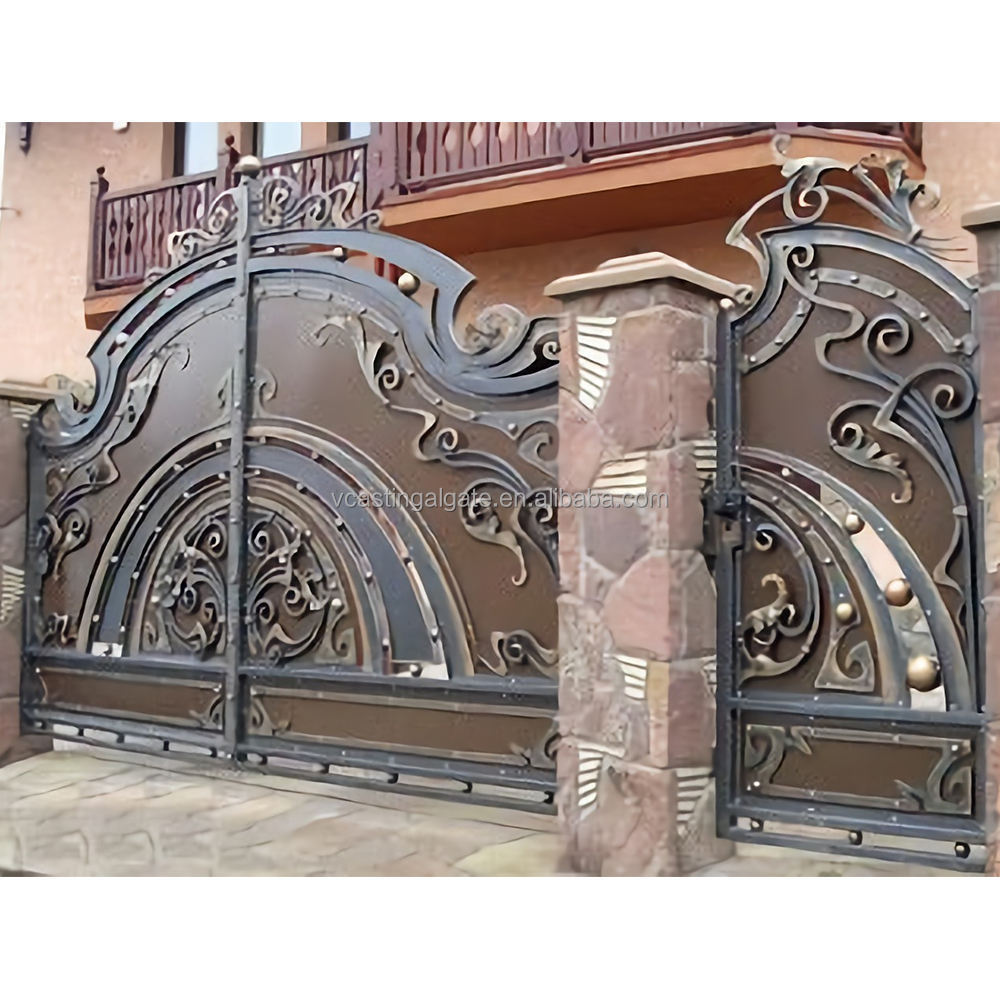 High Quality wrought iron metal gates grill design different modern simple main gate design philippines driveway gate for houses