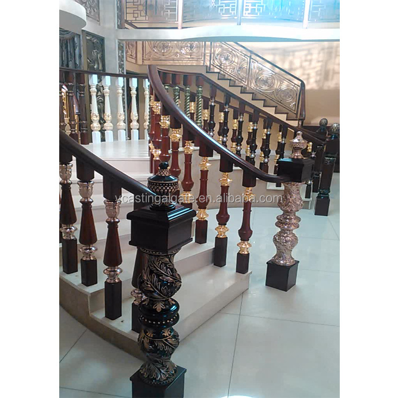 Stair Balustrades Handrails And Bronze Baluster Brass Railing Post