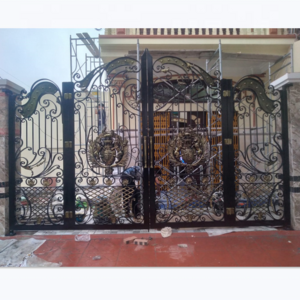 High Quality Portail Last Main Sliding Gate Grill Design Metallic Wrought Iron Gate Metal Wrought Iron Driveway Gates