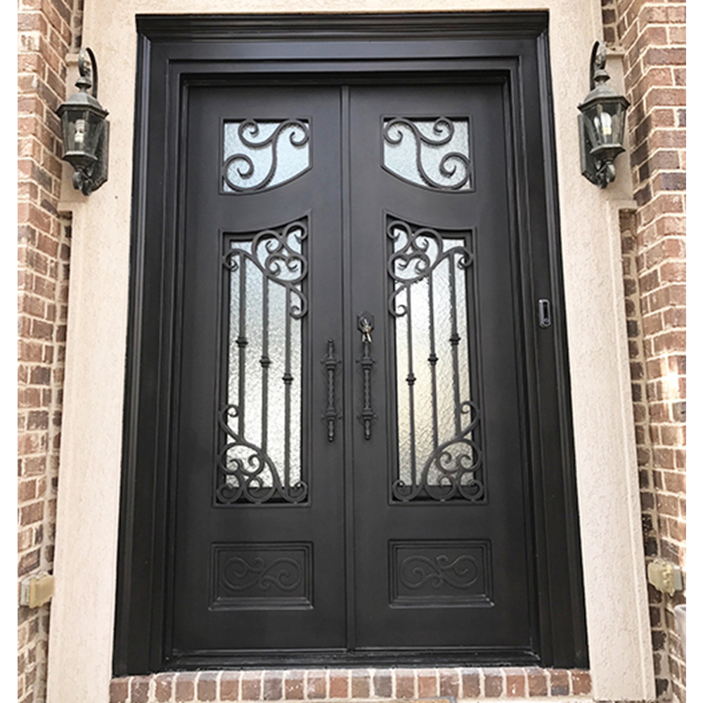 Interior Front Entry Turkish Main Doors Iron Gate Design Wrought Iron French Doors Fancy Security Exterior Glass Pivot Door