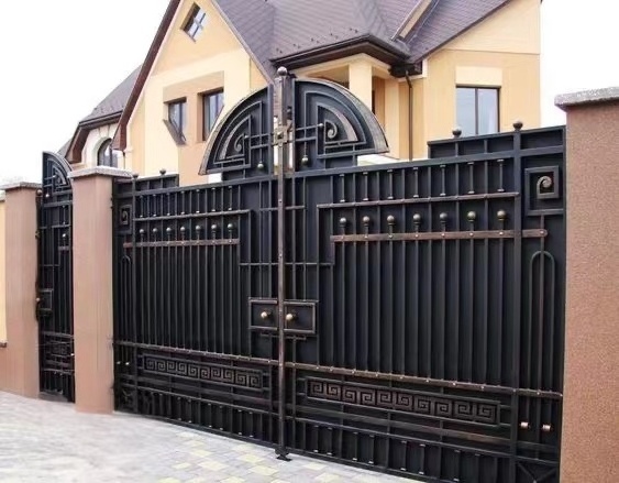 Modern Design Different Swing Wrought Iron Gates Type Products Iron Gate Driveway Double Door