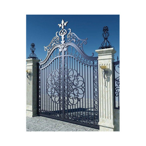 Modern Design Different Swing Wrought Iron Gates Type Products Iron Gate Driveway Double Door