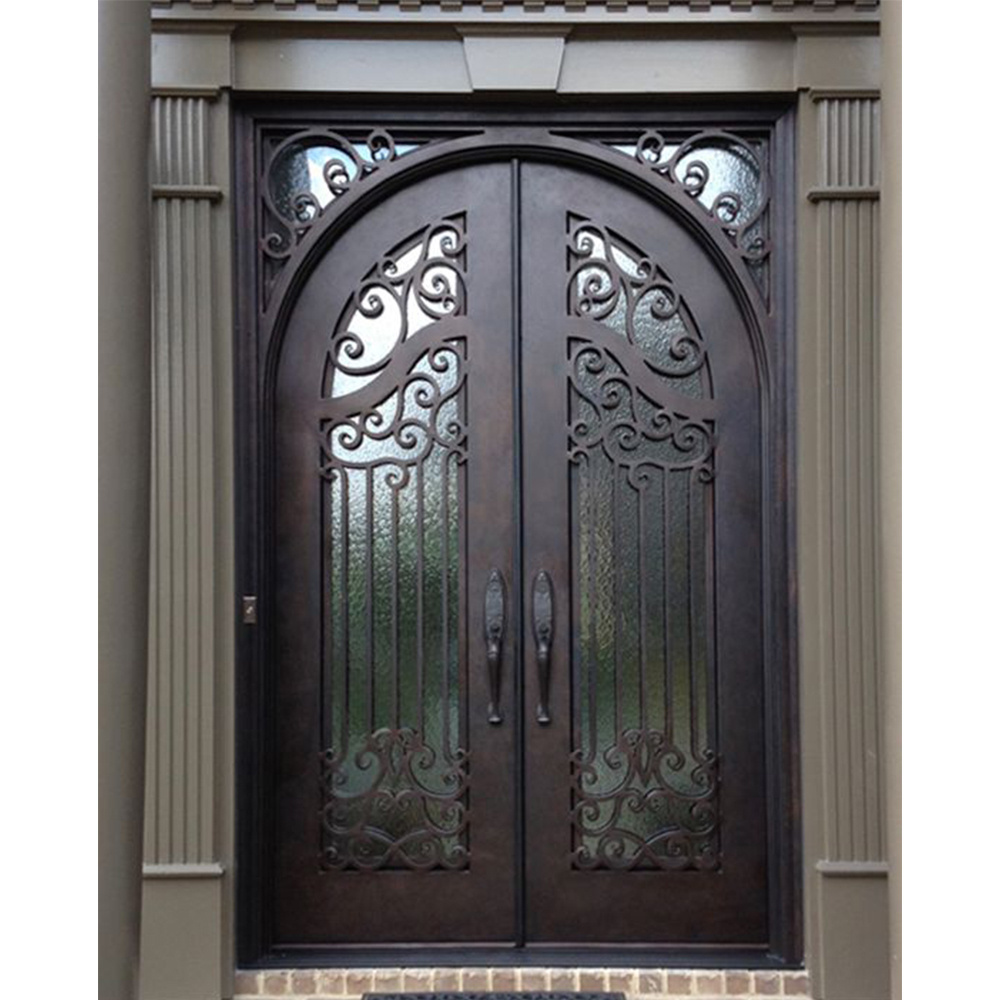 Interior Front Entry Turkish Main Doors Iron Gate Design Wrought Iron French Doors Fancy Security Exterior Glass Pivot Door