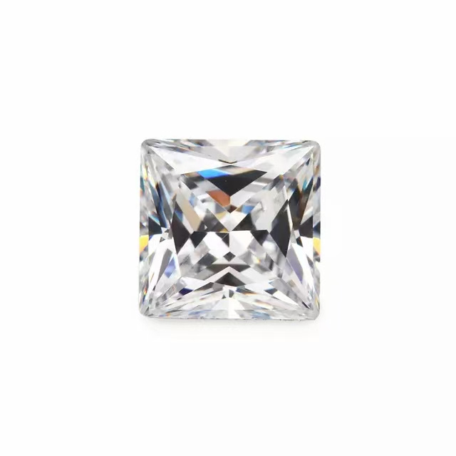 Wholesale Flawless White D Defvvs Princess Cut Moissnaite 1Carat 2Carat 5Carat 5.5x5.5mm Square Shape Loose Moissanite