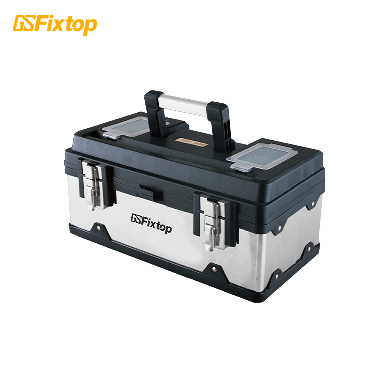 Factory Tool Box PP Stainless Steel Outdoor Portable Storage Hand 43*24*21cm Stainless Tools Box