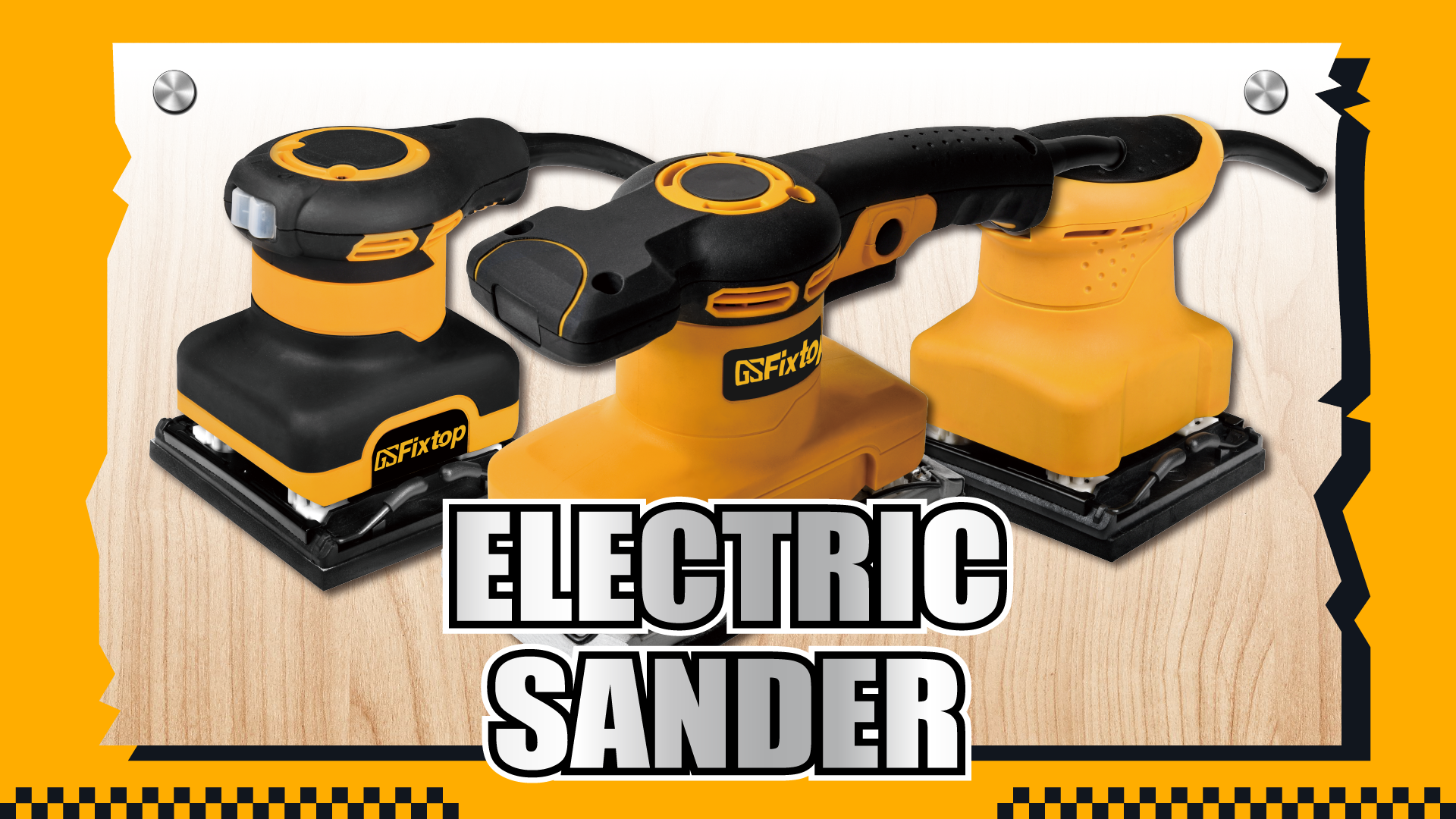 GSFIXTOP 320w Sander Machinery Electric Sander Variable Speed Finishing Sander for Wood Working Electric Orbital