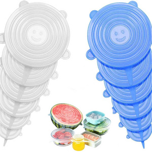 Hot sale reusable elastic silicon stretch lid 12 set, silicone food cover stretchable food wrap