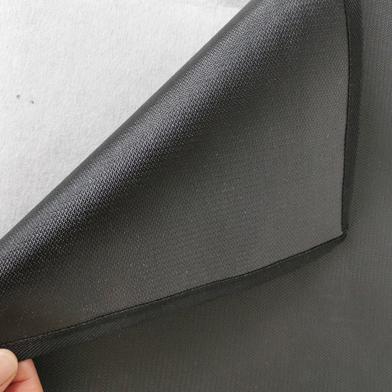 China manufacture 0.4mm thickness 500gsm heavy duty silicone coated fiberglass fabric for under grill mat firepit mat