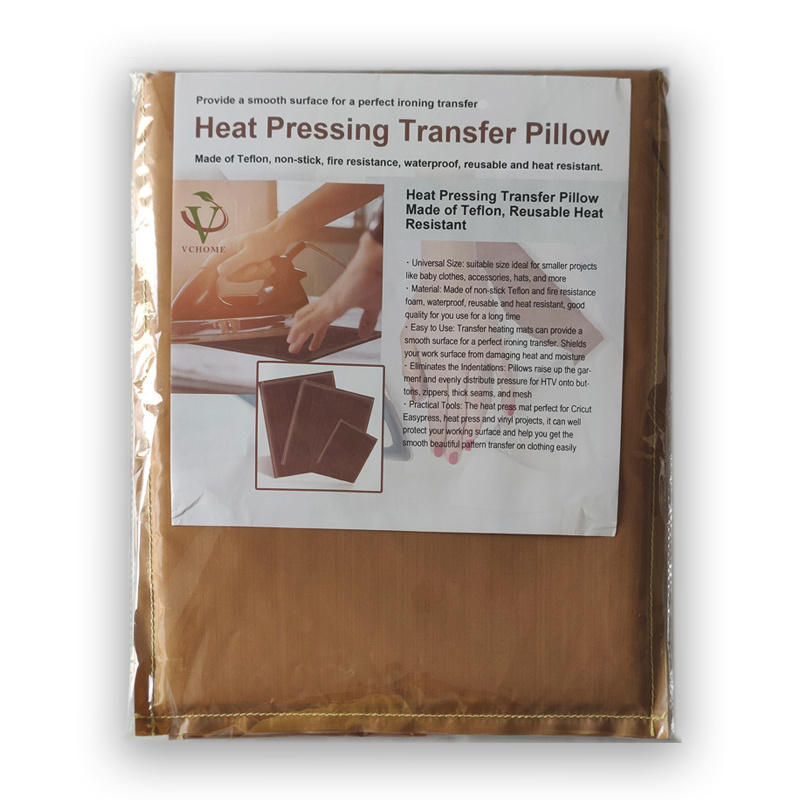 Heat Resistant Pack 3 Reusable PTFE Heat Press Transfer Pillow For Heat Pressing