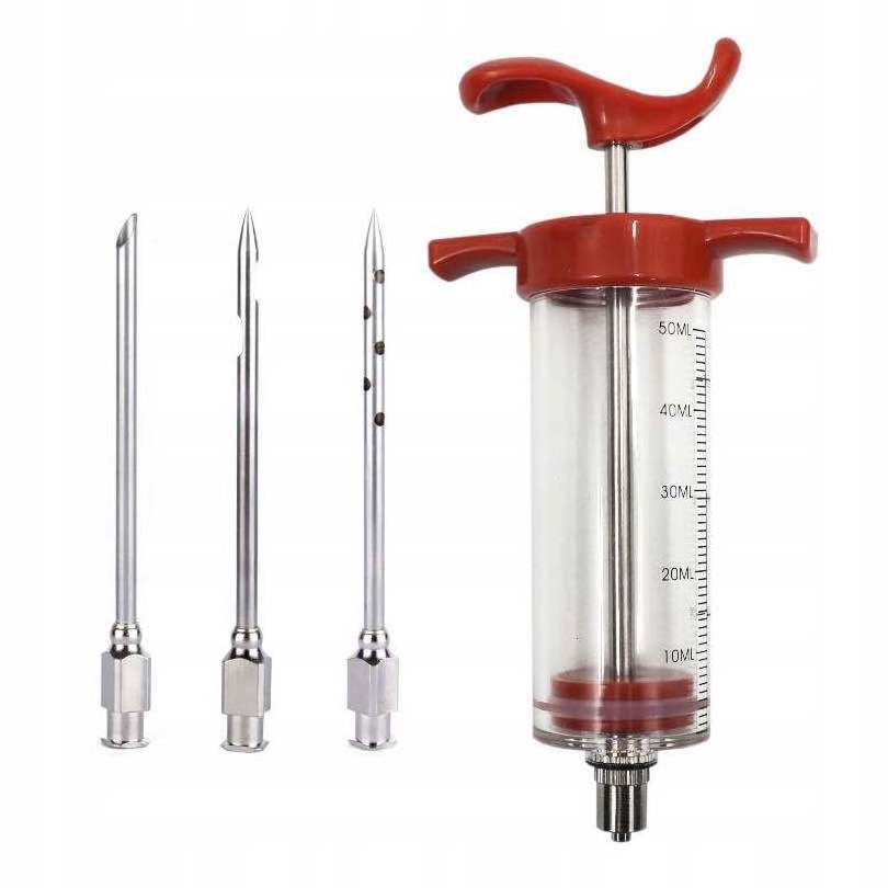 BBQ Tool Cook Meat Marinade Injector Flavor Syringe For Poultry Turkey Chicken Grill Cooking