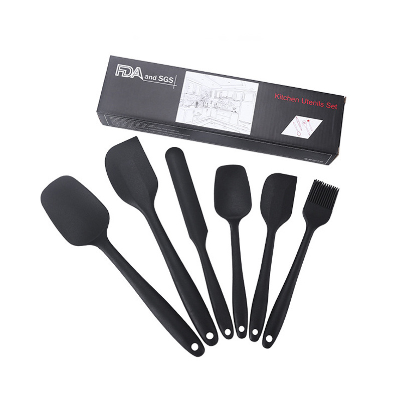 Top Selling A Large Silicone Scraper Butter Spatula  Kitchen Spatula set 6 pcs Pastry Tools