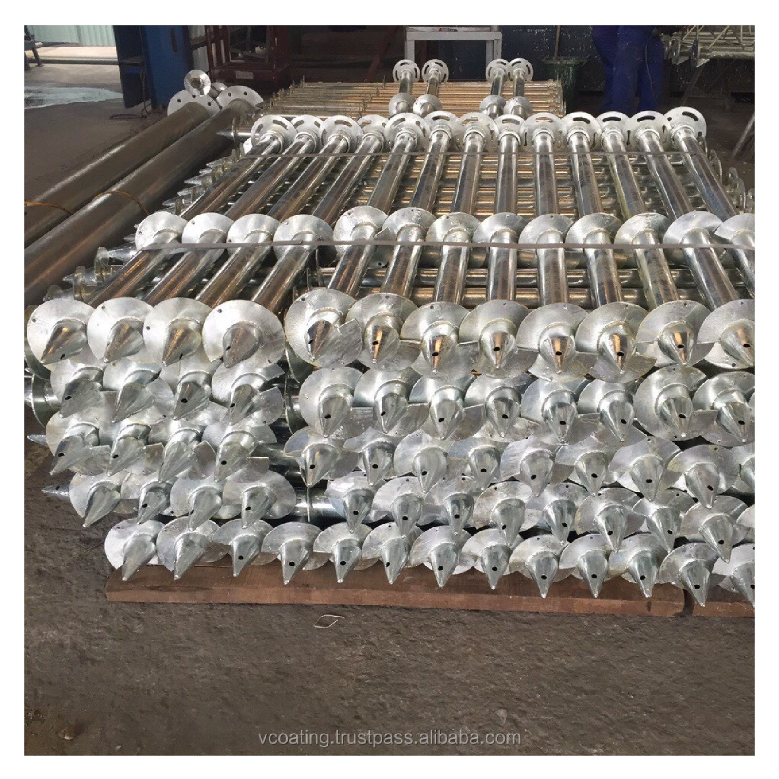 galvanized screw ground pole anchor/helical piles/earth screw anchors from Vietnam