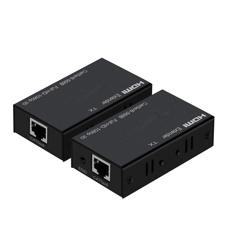 VCOM 196ft HDMI to RJ45 UTP Cat 5e Cat6 Converter 1x4 HDMI Splitter Extender 60m by Single CAT 60m Support 3D full HD 1080p