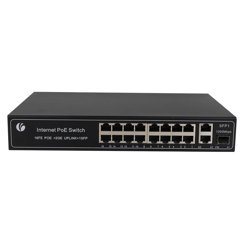 Customized High-Performance Networks 16 Ports Switches 240W Power Supply Network PoE Switch