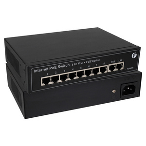 VCOM 4/8/16/24/48 Port 2.5G Gigabit 10/100/1000M Unmanaged PoE Desktop Networking Switch With 2 Uplink Port POE Network Switch