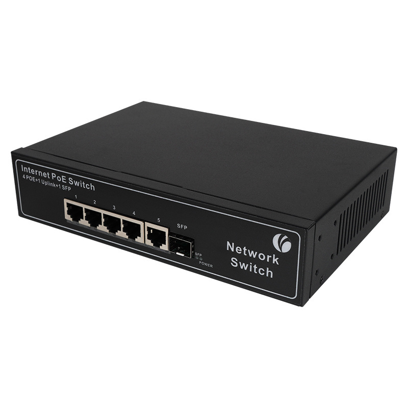 VCOM 10G Network Ethernet PoE Switch 4 8 Ports Network 48V Active 4GE POE 1GE Uplink Switch Security Camera System POE