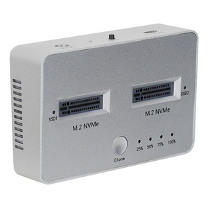 VCOM Aluminium M.2 Dock Dual SSD SATA Clone Docking Station 2TB NVME Office Clone SATA SSD Docking Station 10Gps