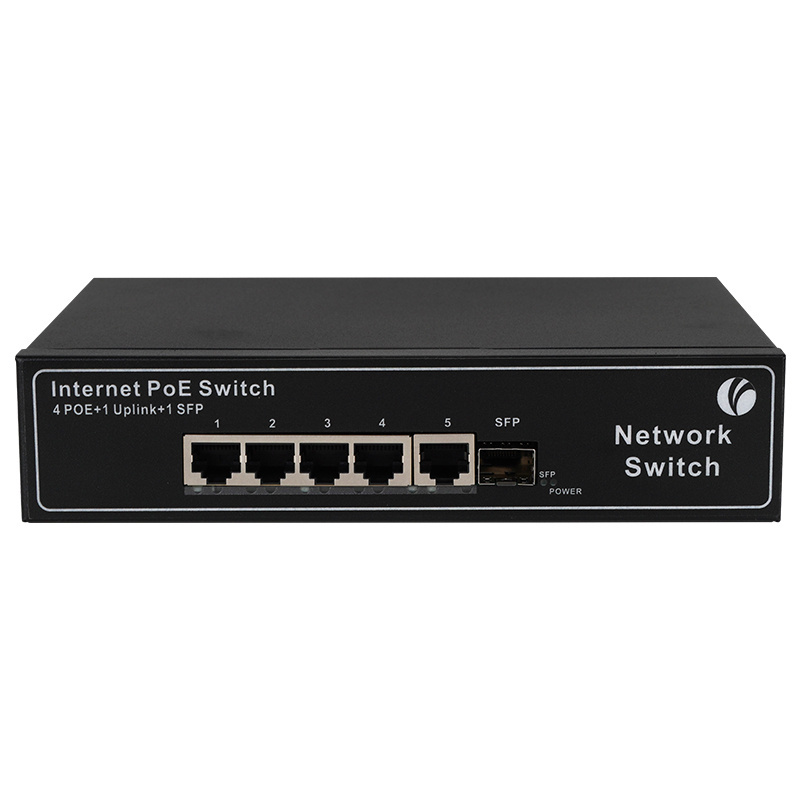 VCOM 10G Network Ethernet PoE Switch 4 8 Ports Network 48V Active 4GE POE 1GE Uplink Switch Security Camera System POE