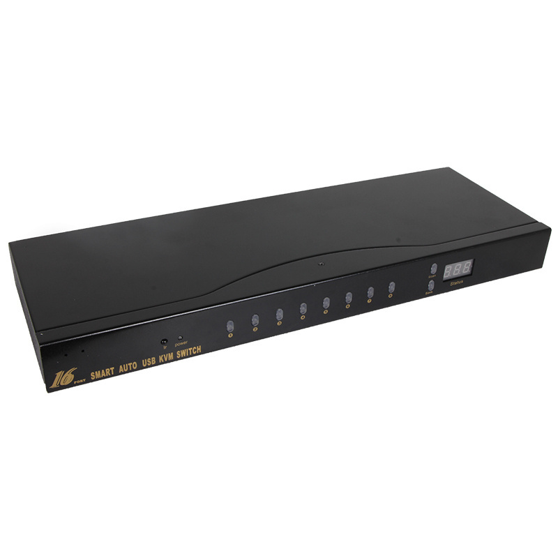 VCOM USB VGA KVM Switch 16 In 1 Monitor Switcher 1080P with IR Remote Control Rack Mount VGA Video KVM