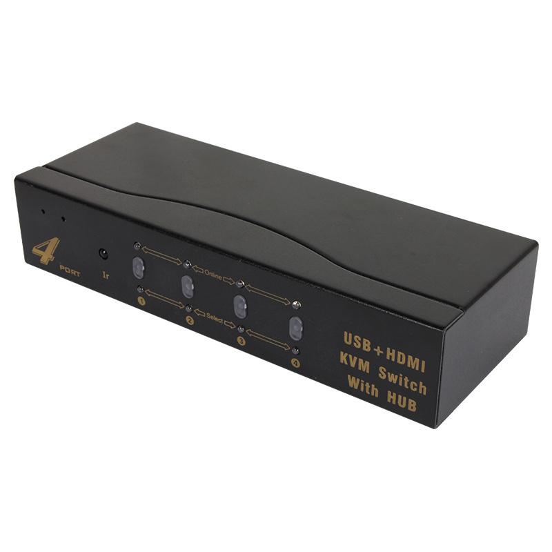 OEM 4K 60Hz HDMI 2.0 Switch HDR HDMI 4X1 4 Ports 4 In 1 Out HDMI Switcher 4K 120Hz 18Gbps with Ir Remote Control