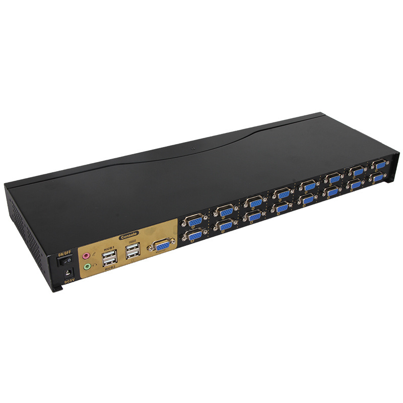 Remote USB VGA KVM Access 4 8 16 Port Over IP VGA KVM Switch 1080P with Hotkey Ir Remote Control