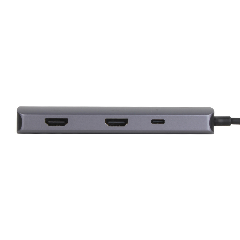 OEM Portable USB C Docking Station 7 Ports USB Expansion Dock with Storage Hole Light USB-C Hub Adapter for Laptop