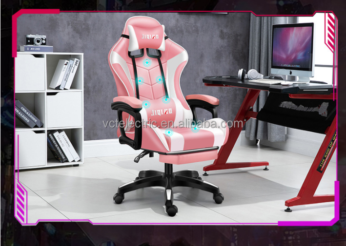 Home office computer desk Z Shaped Large gaming chair and table set gaming table rgb massage music play function PC Gamer