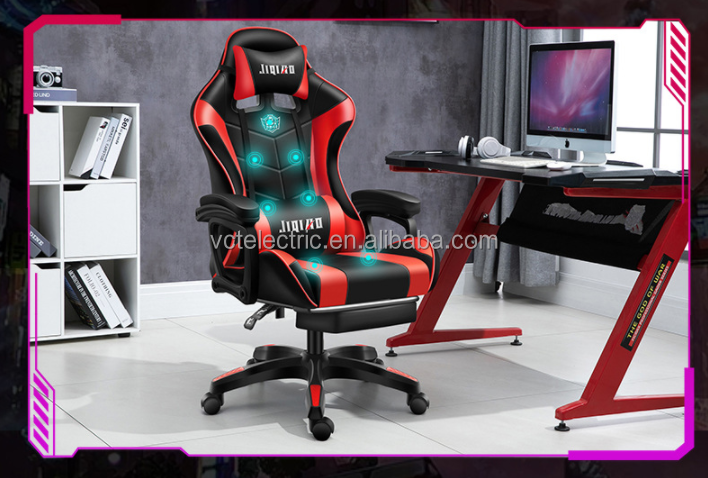 Home office computer desk Z Shaped Large gaming chair and table set gaming table rgb massage music play function PC Gamer