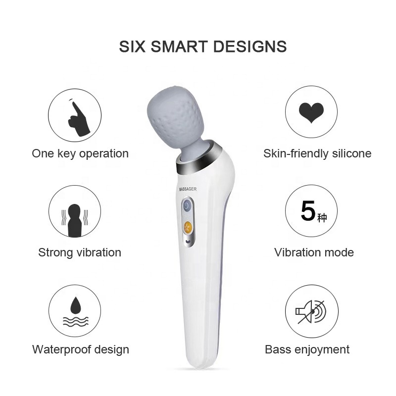 VCT Multi-functional vibration health care head heating percussion back double head handheld massager