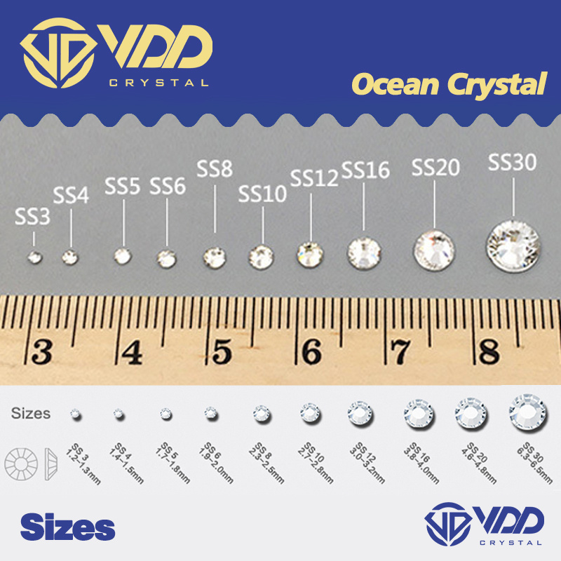 VDD 122 Green Dream SS4-SS30 Glass Rhinestones Crystal Flatback Strass Glitter Stones For DIY Nail Art Crafts Decorations