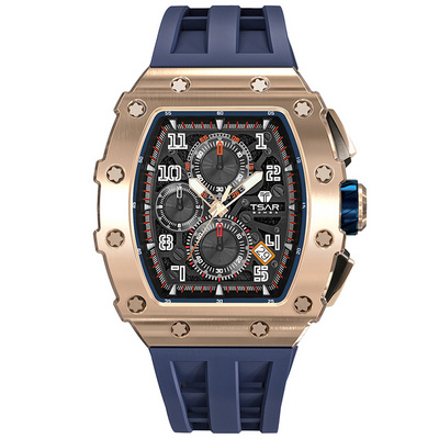 Wholesale Multifunction Chronograph High-End Waterproof Luminous Montre Personnalis Square Classic Watch Men