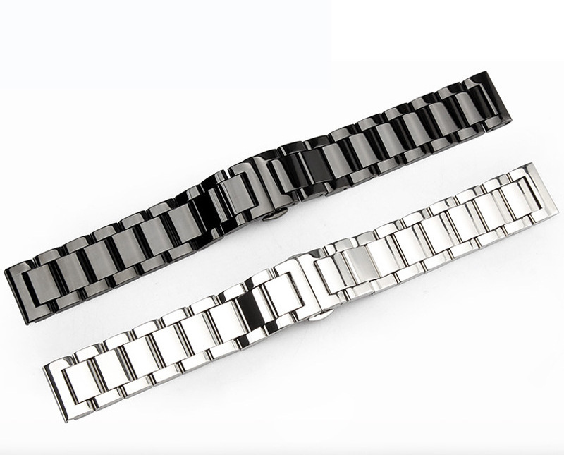 Wholesale bulk heavy solid stainless steel metal watch strap with quick release