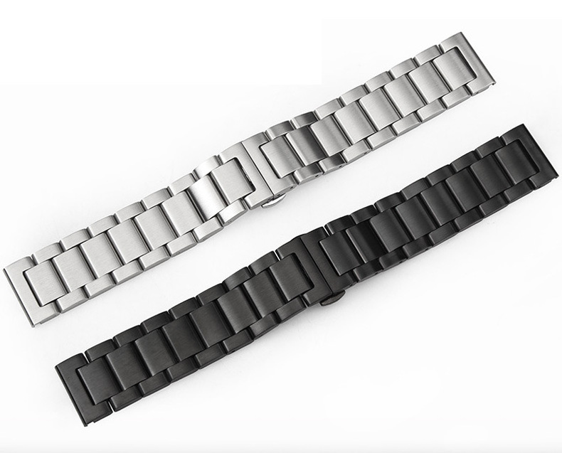 Wholesale bulk heavy solid stainless steel metal watch strap with quick release