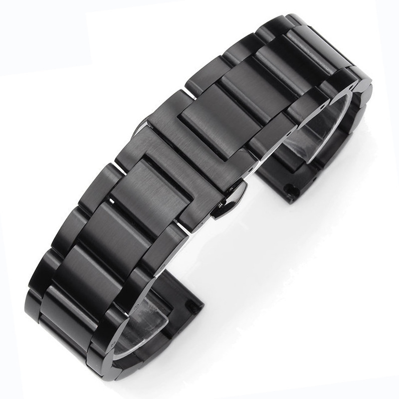 Wholesale bulk heavy solid stainless steel metal watch strap with quick release