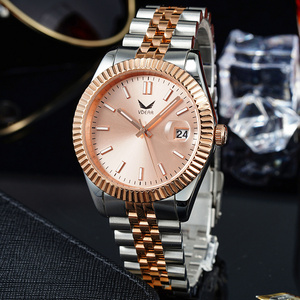 Vintage Men's Fashion Water Proof Stainless Steel Montre Homme Gold Reloj Luxury Watch For Men