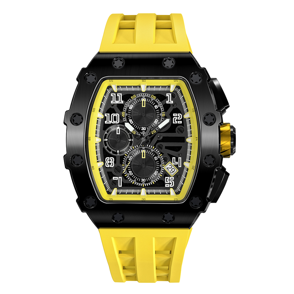 Wholesale Multifunction Chronograph High-End Waterproof Luminous Montre Personnalis Square Classic Watch Men