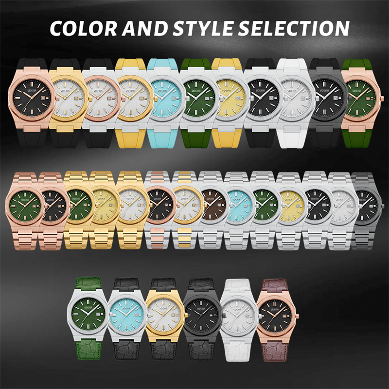 New Design Style High-Quality Luminous Hands Checkered Pattern Dial Watch Silicone Strap Men Watches Gold Quartz Relojes De Lujo