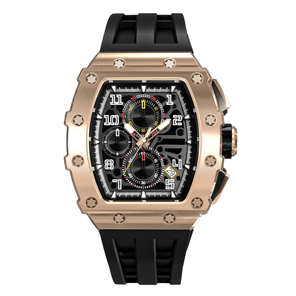 Wholesale Multifunction Chronograph High-End Waterproof Luminous Montre Personnalis Square Classic Watch Men