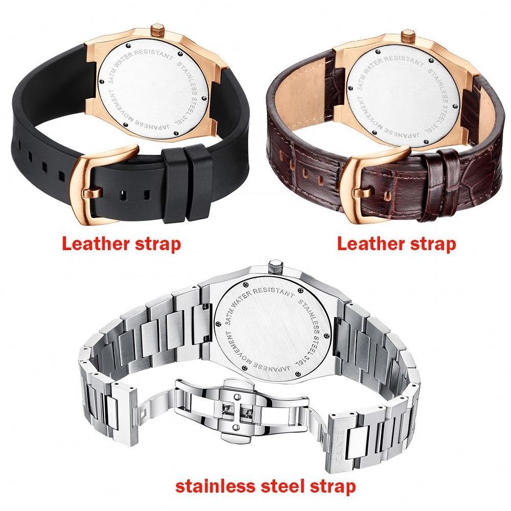 Best Private Label Luxury Quartz Rose Gold Watch Mens Watches Stainless Steel Waterproof