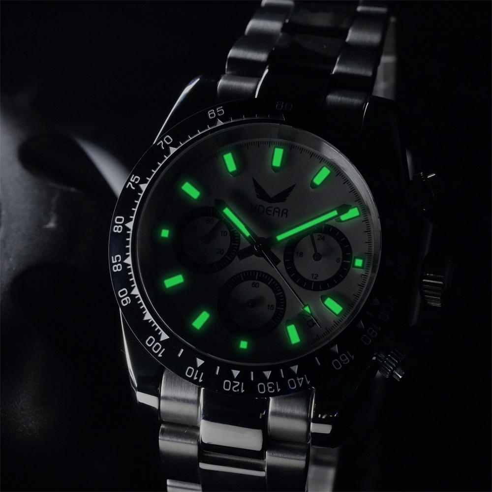 Classical Three Eye Dial Luminous Pointers Calendar Quartz Watch Wrist Gold Luxury Watches Men Custom Diamond Reloj