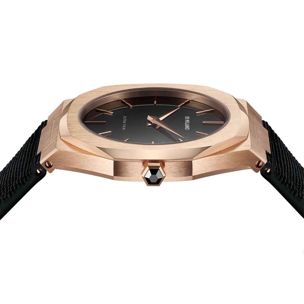 Rose gold plated nylon leather band stainless steel watch case japan movt quartz watch price