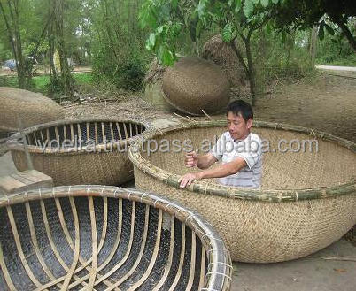 Mini woven boat/Bamboo coracle Boat Louis +84 943 481 858