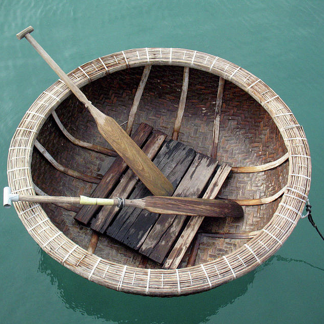 Mini woven boat/Bamboo coracle Boat Louis +84 943 481 858