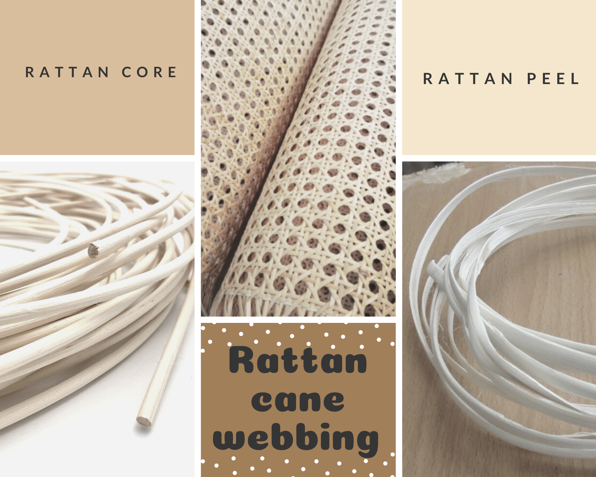 Rattan Pole, Raw Material - Rattan Webbing cane - Axel +84 38 776 0892