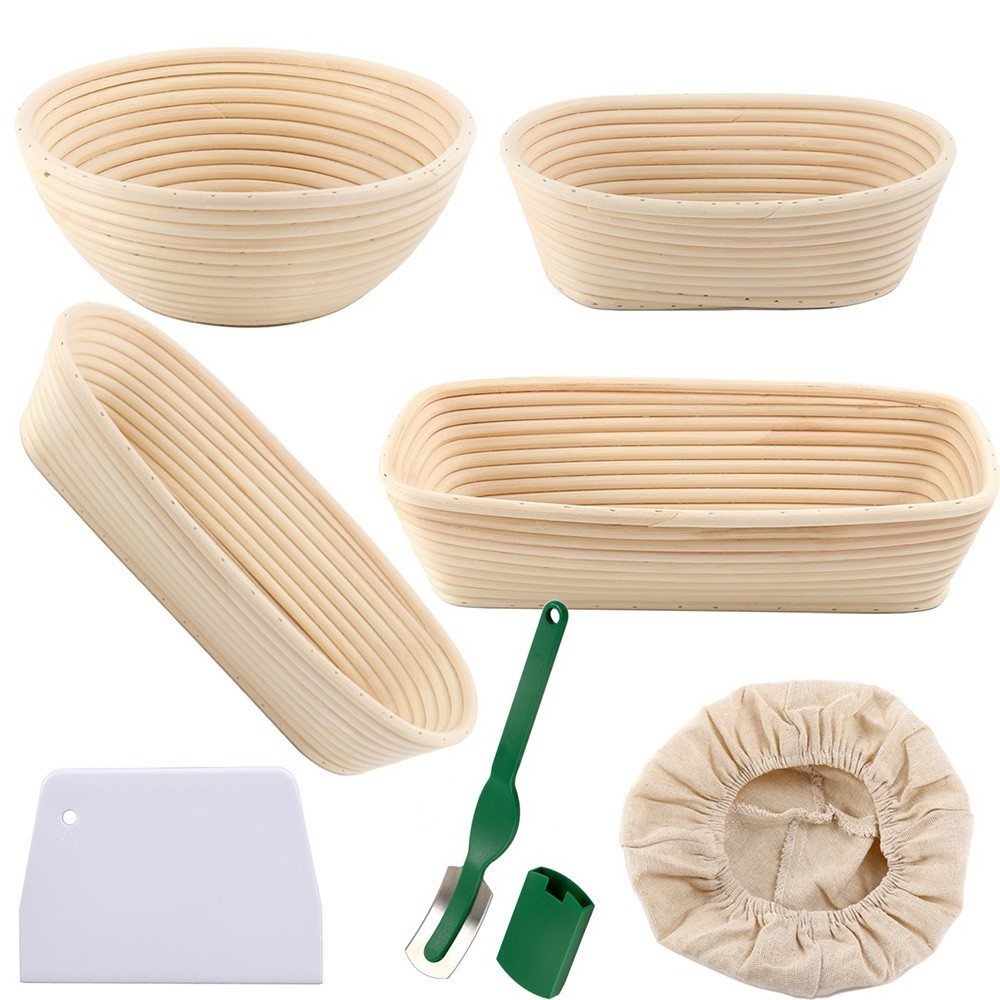 ROUND/OVAL BREAD PROOFING PROVING BASKET RATTAN BANNETON BROTFORM DOUGH TOOL - Axel + 84 38 776 0892