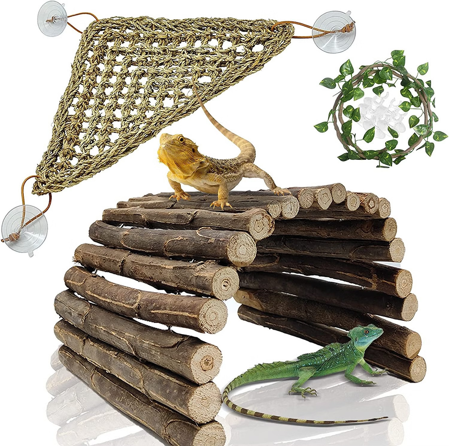 100% Natural Seagrass Fiber Great for Bearded Dragon - Lizard Hammock Reptile Hanging Sleeping Beds/ Ms.Thi +84 988 872 713