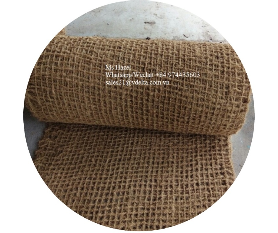 Wholesale Coconut Coir Net Fiber Eco Material Spinning Woven Raw/Eco-friendly Coconut Coir Mat/ Mr.Leo +84 965 467 267