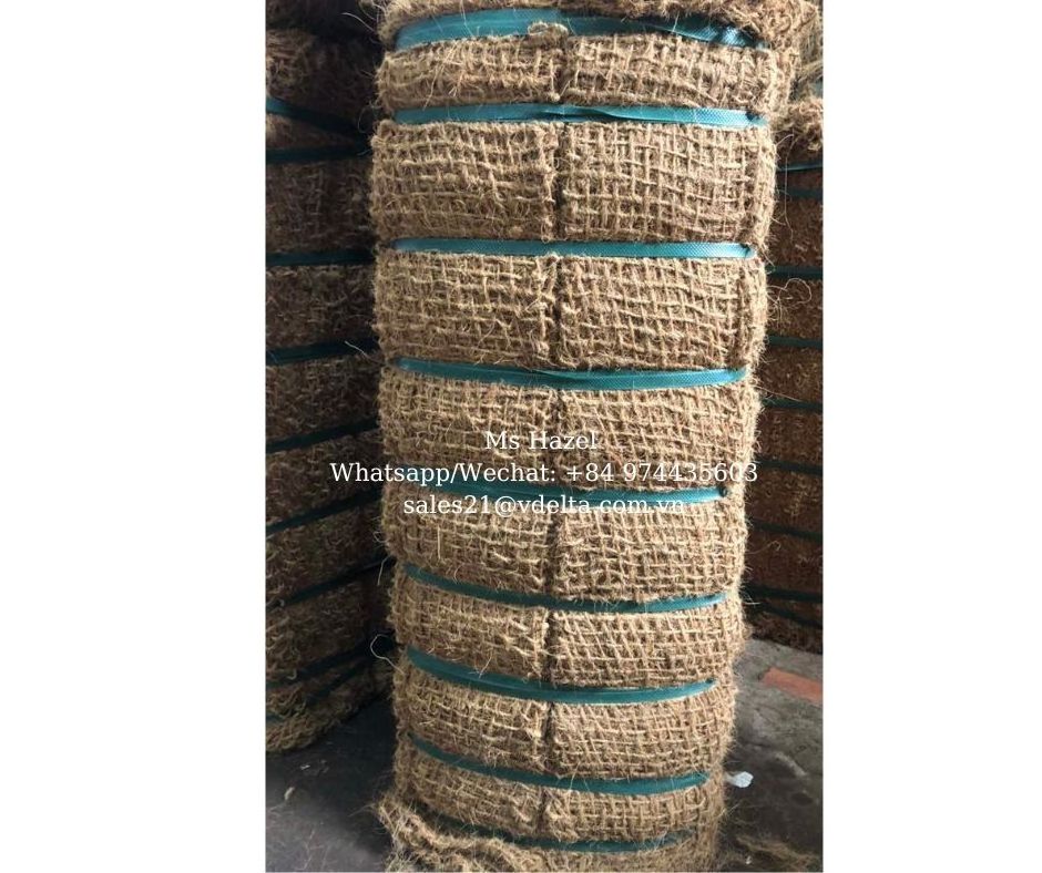 Wholesale Coconut Coir Net Fiber Eco Material Spinning Woven Raw/Eco-friendly Coconut Coir Mat/ Mr.Leo +84 965 467 267