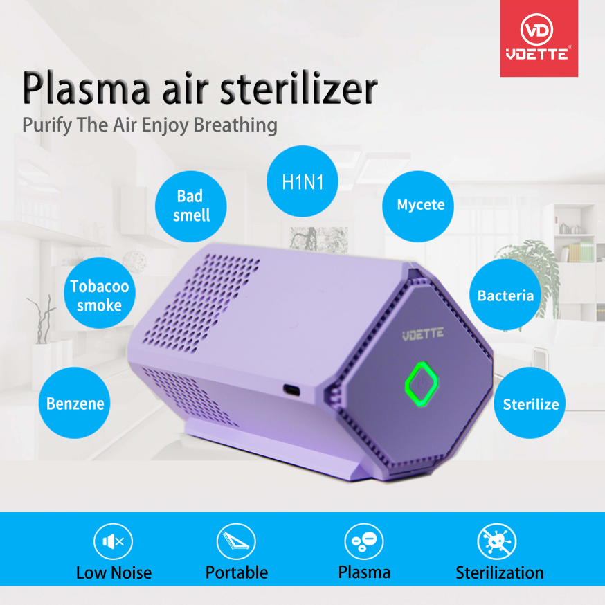 Mini car air purifier 99.99% kill H1N1 germs bacteria air sterilizer freshener eliminate car freshenerpet odor removal