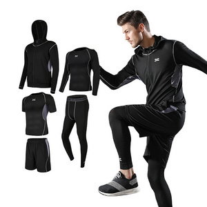 Wholesale men's sportswear workout clothes quick-drying tights sports shorts short-sleeved training clothes